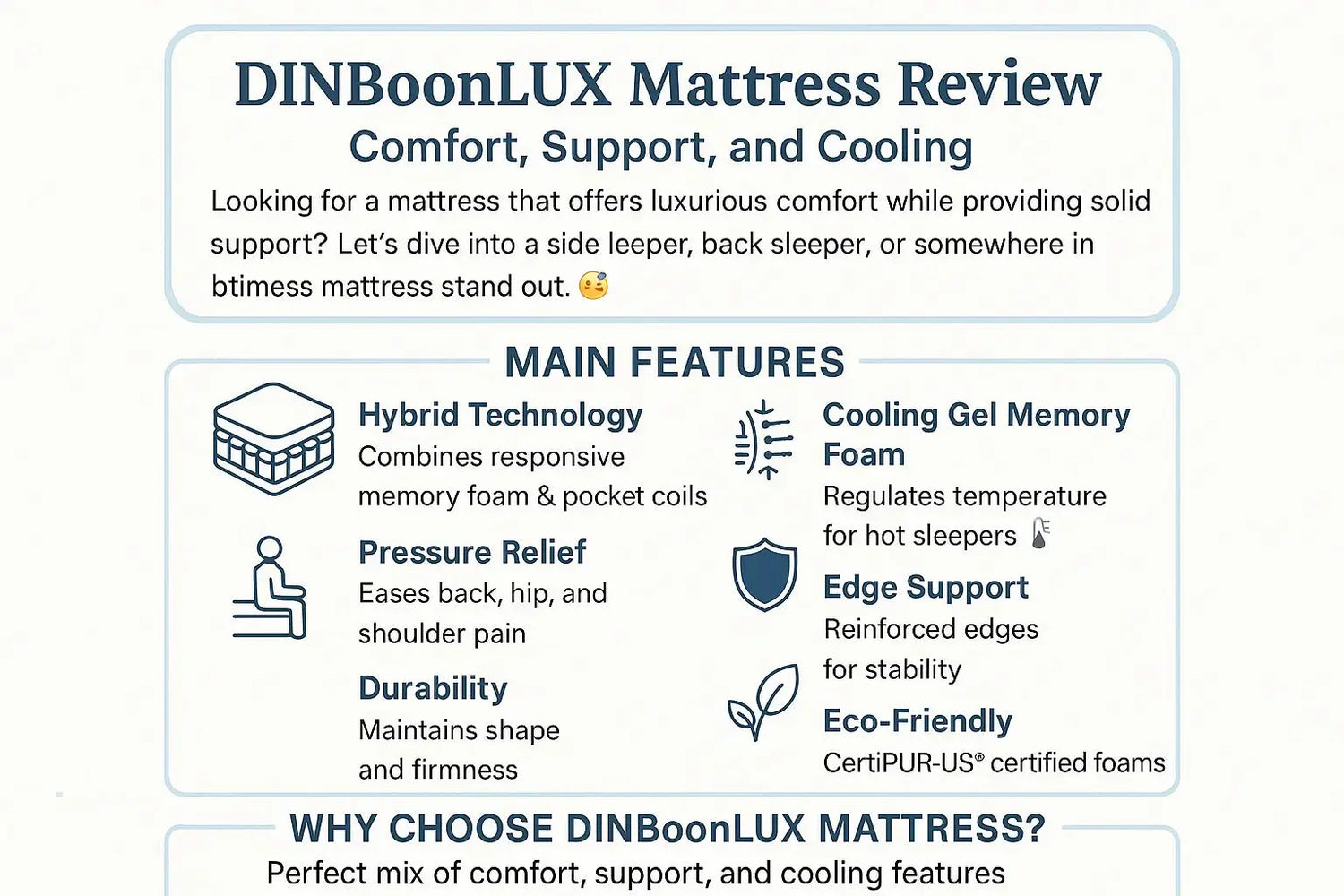DINBooonLUX Mattress Review image