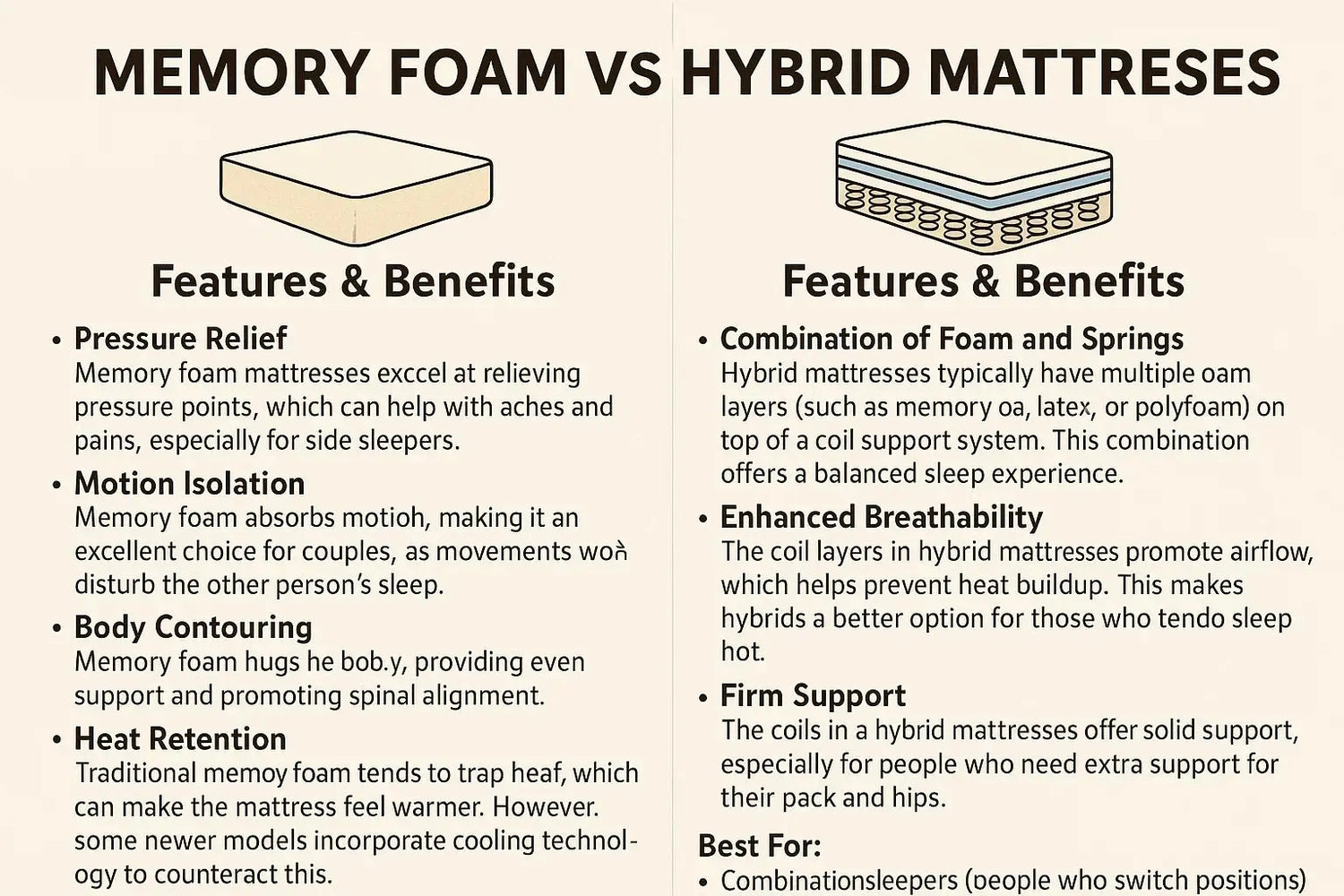 Memory-Foam-vs-Hybrid-Mattresses-Features-Benefits-Differences Anmiz Mattress