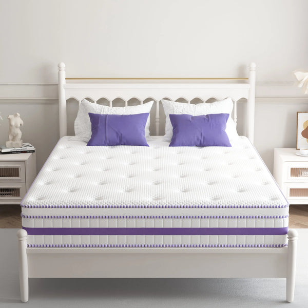 ANMIZ cold gel memory foam and spring mixed mattress, box mattress, CertiPUR-US certification, medium hardness, twin mattress