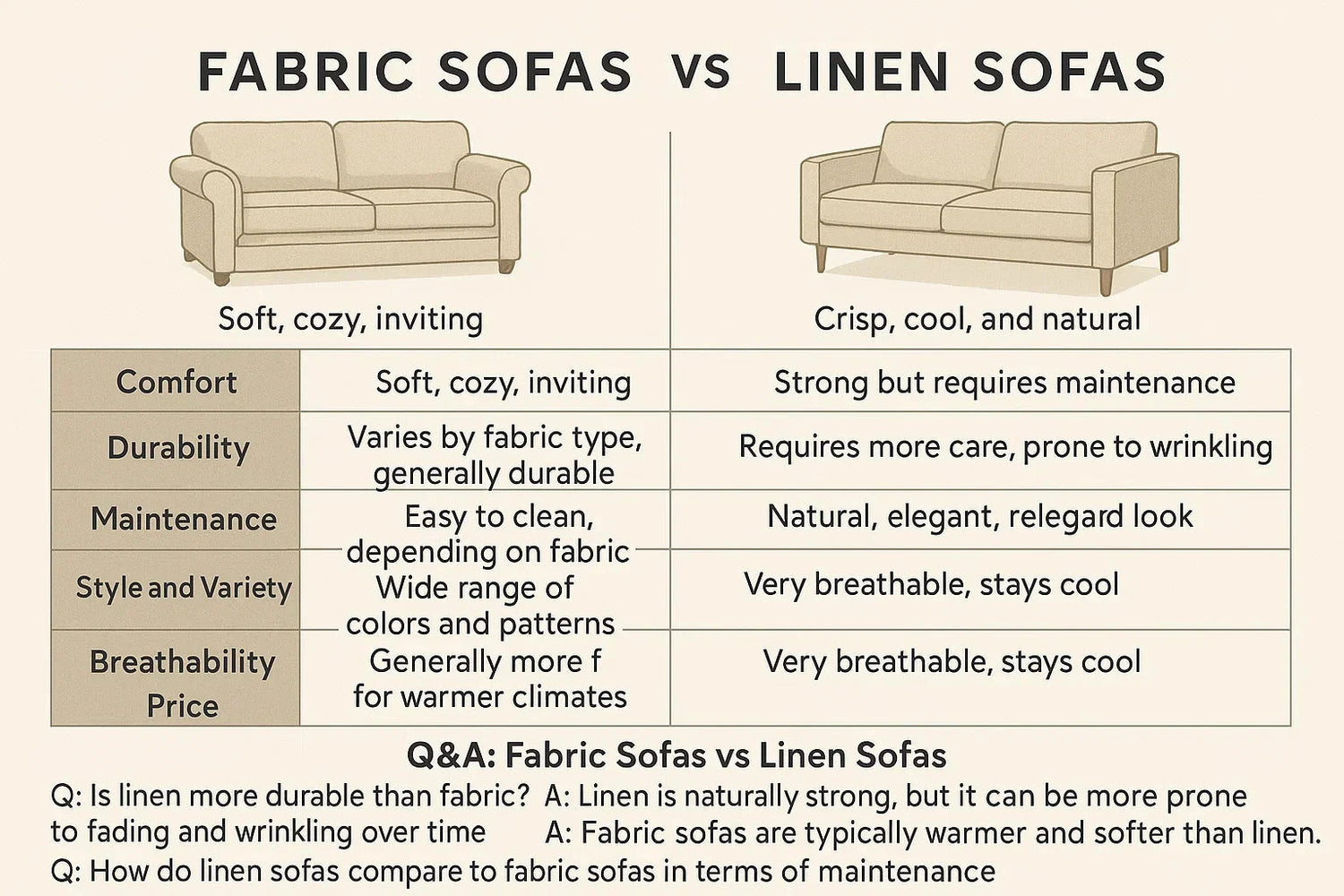 Fabric Sofas vs Linen Sofas image