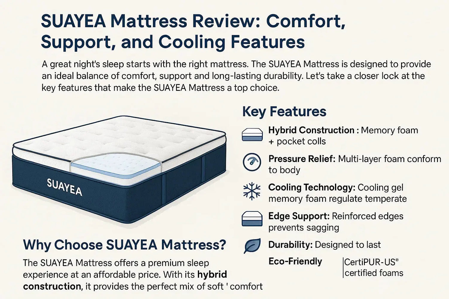SUAYEA Mattress Review image