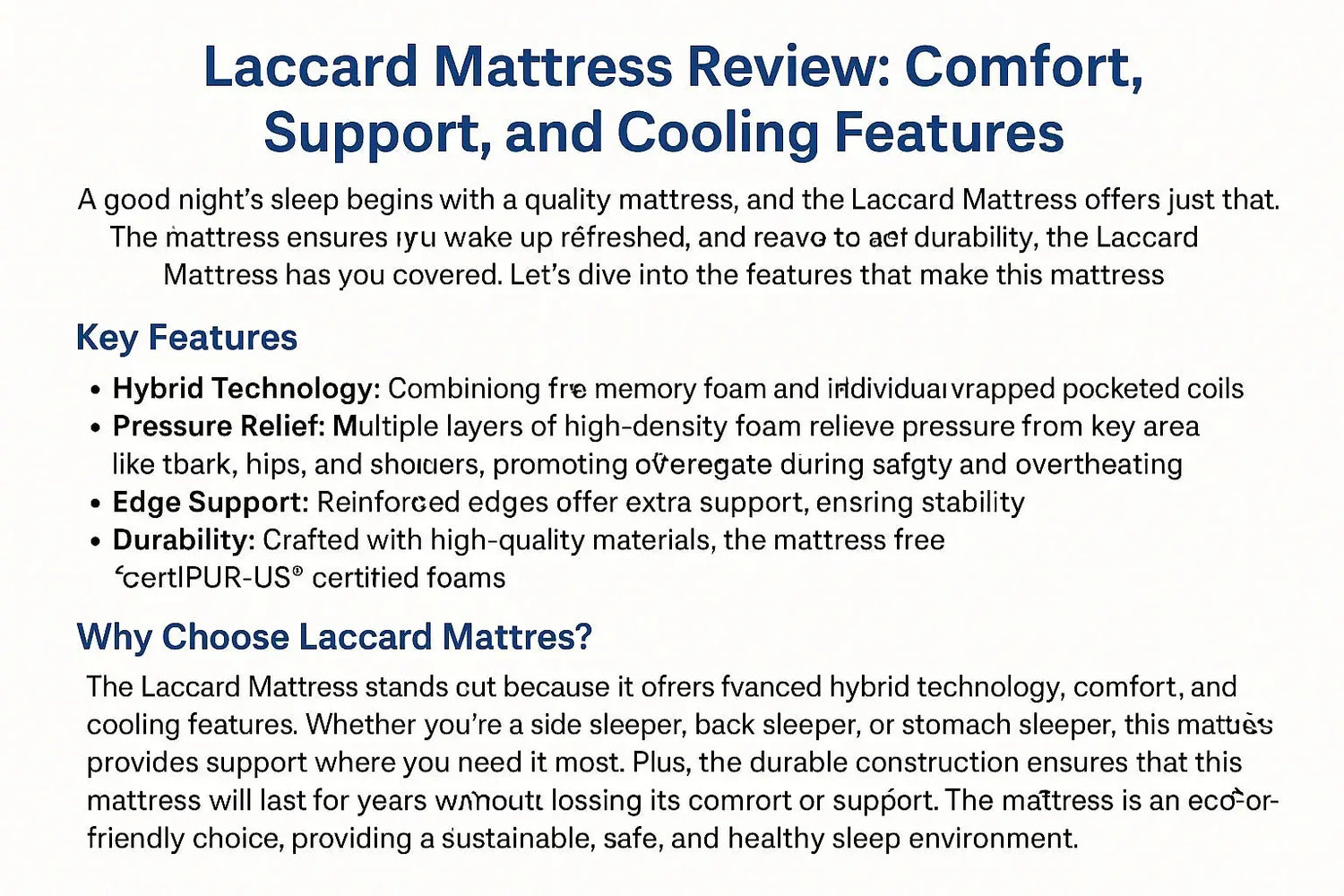 Laccard Mattress Review image