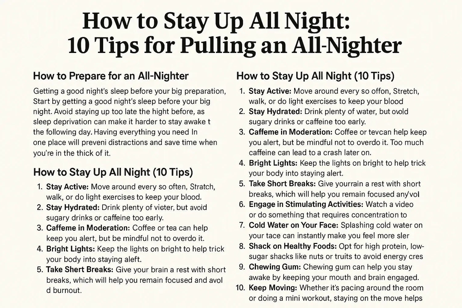 How to Stay Up All Night image