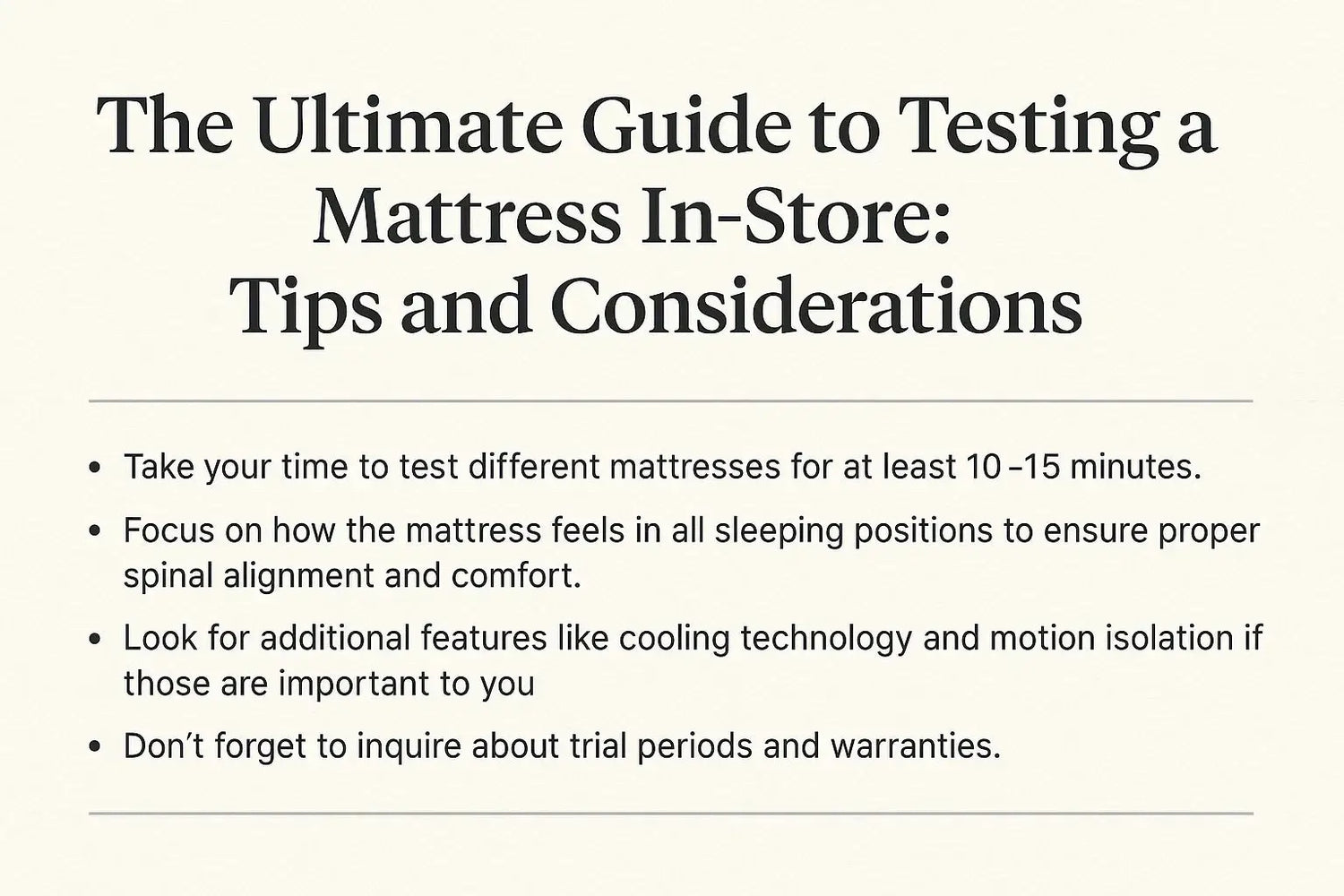 The Ultimate Guide to Testing a Mattress In-Store image