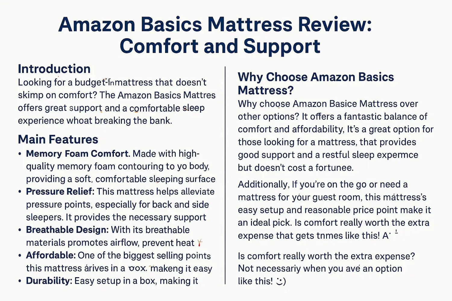 Amazon Basics Mattress Review image