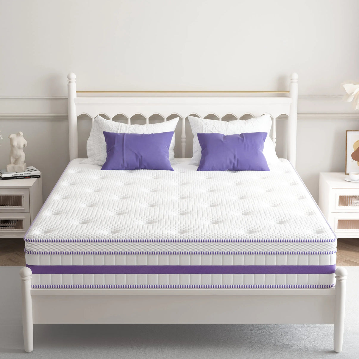 ANMIZ cold gel memory foam and spring mixed mattress, box mattress, CertiPUR-US certification, medium hardness, twin mattress - Anmiz Mattress